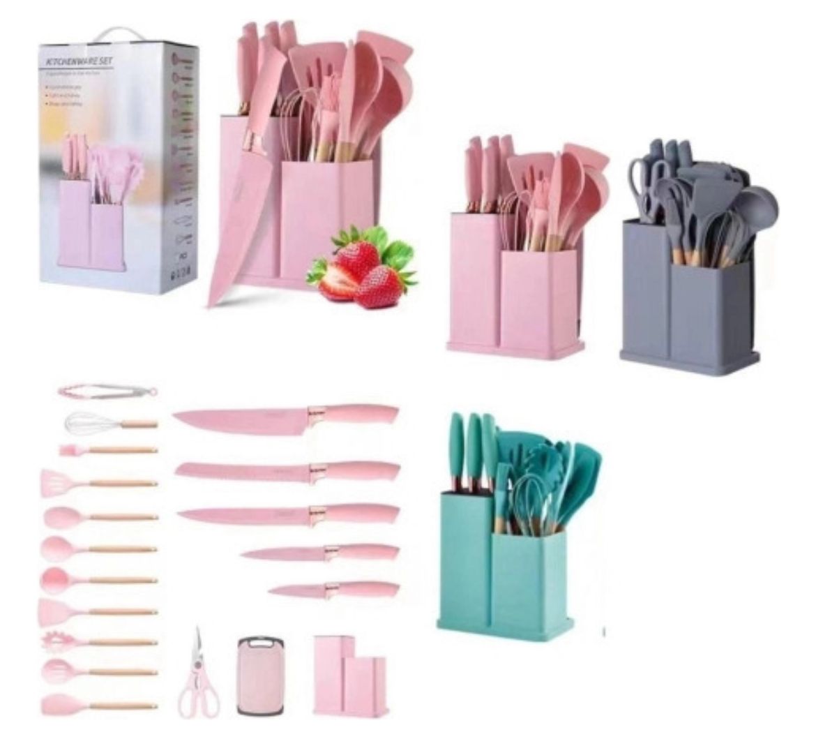 SET DE 19 UTENCILIOS DE COCINA SILICONA ™