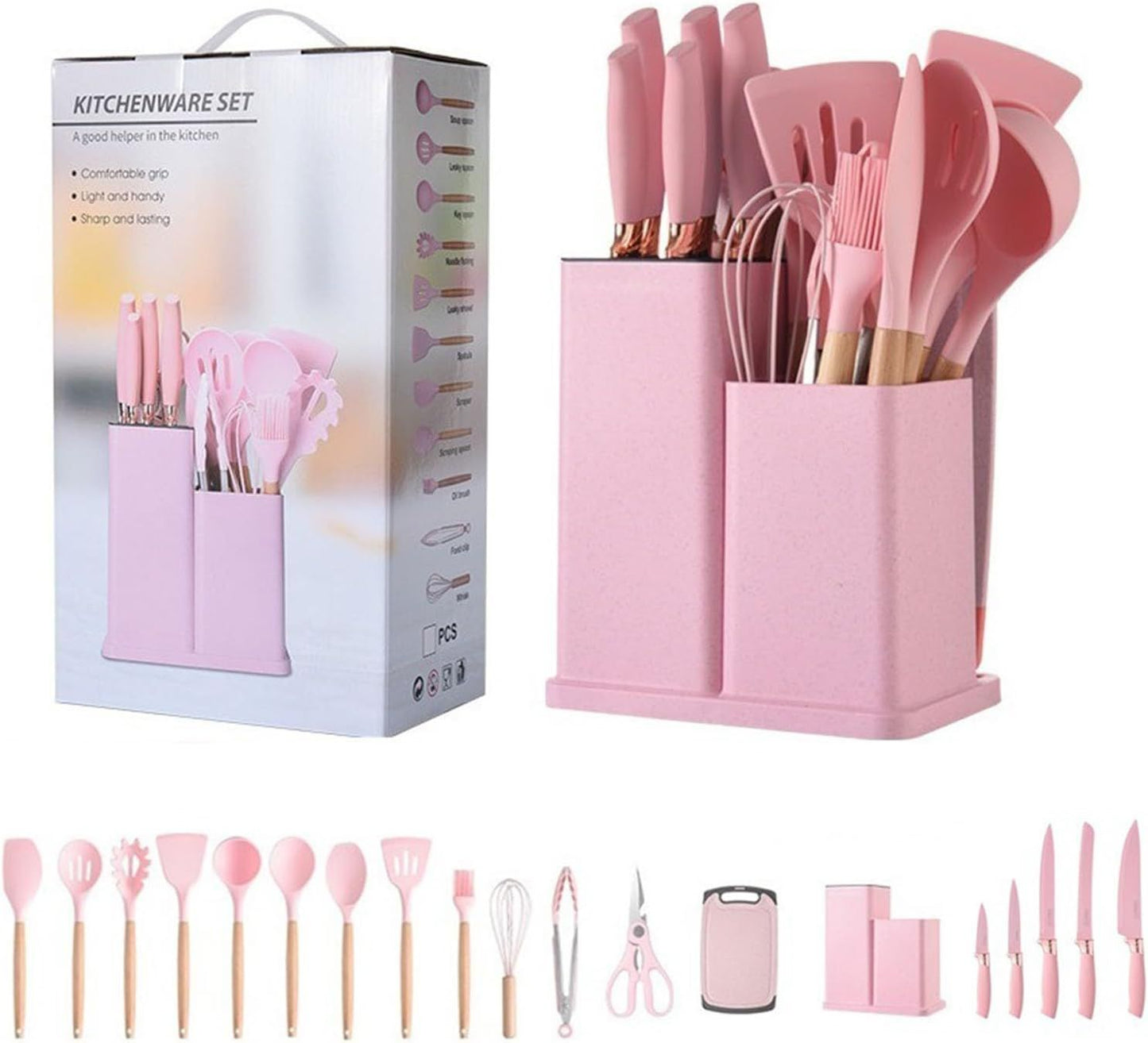 SET DE 19 UTENCILIOS DE COCINA SILICONA ™